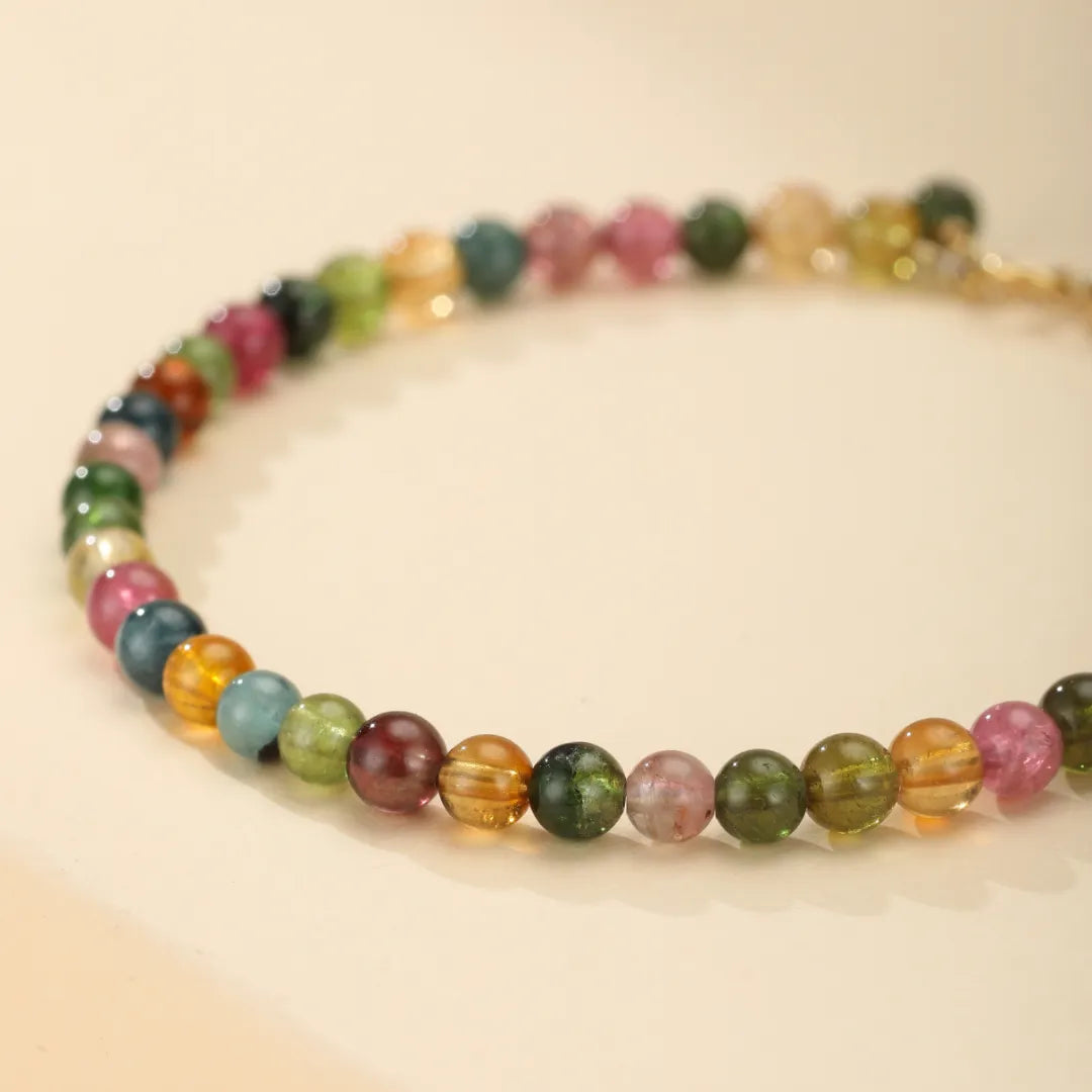 
Bracciale Tormalina "Cielo Colorato" Dorato Oro 14K