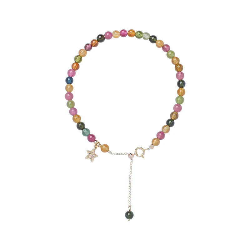 
Bracciale Tormalina "Cielo Colorato" Dorato Oro 14K