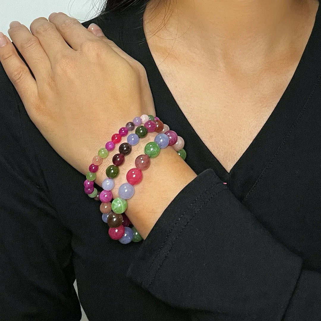 Bracelet Tourmaline "Équilibre Coloré"