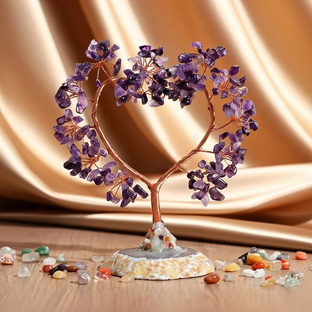 Serenità - Confezione Regalo in Ametista, Albero della Vita e Bracciale