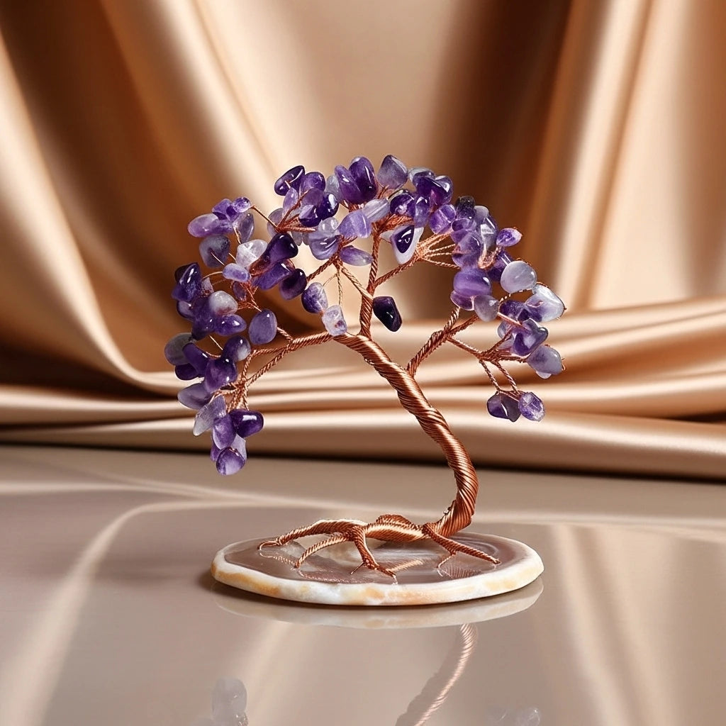 Serenità - Confezione Regalo in Ametista, Albero della Vita e Bracciale