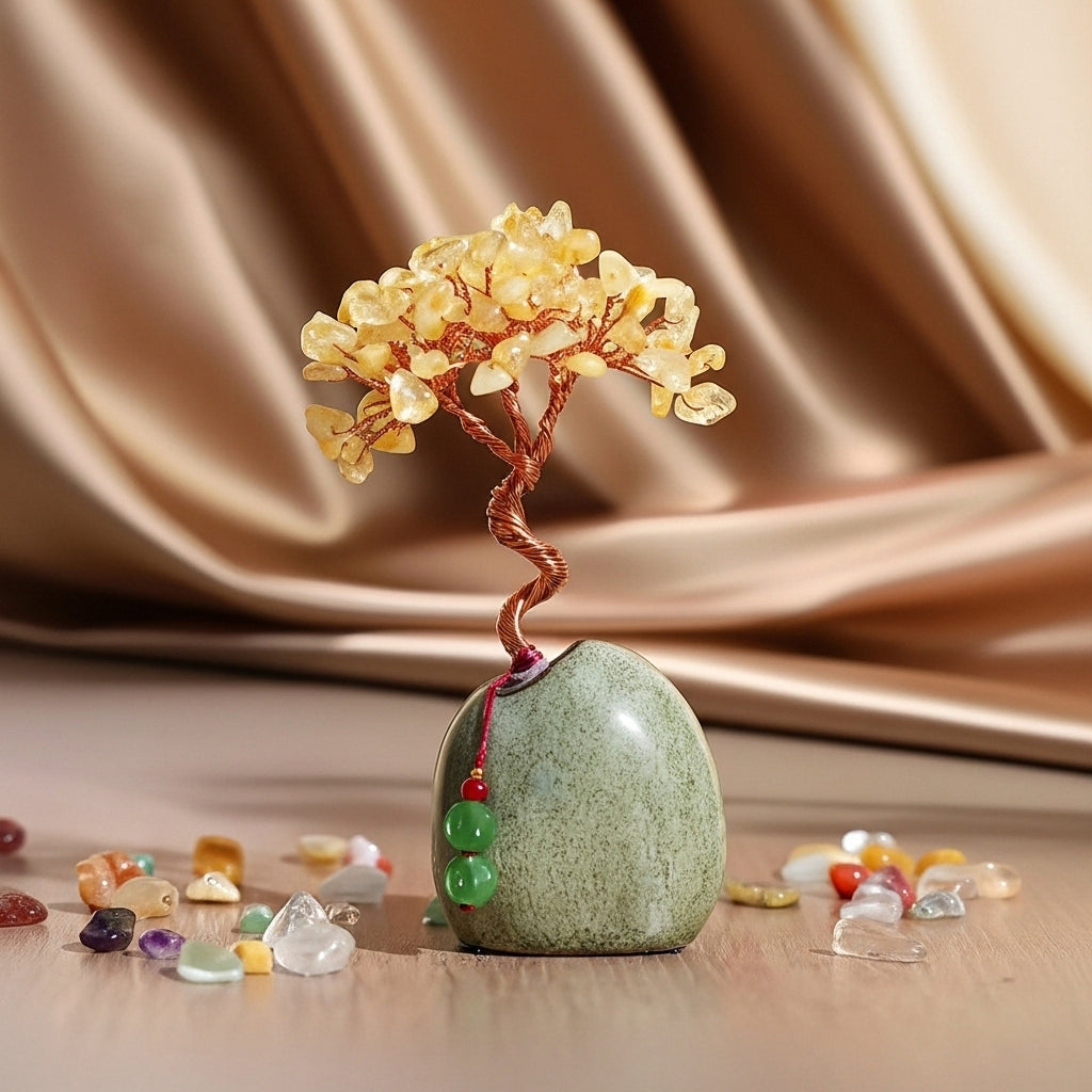 Fortuna - Cofre de Regalo en Citrino, Árbol de la Vida y Pulsera