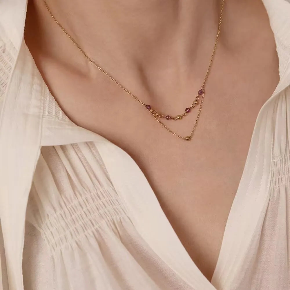 Amethystcollier "Nuancen der Eleganz"