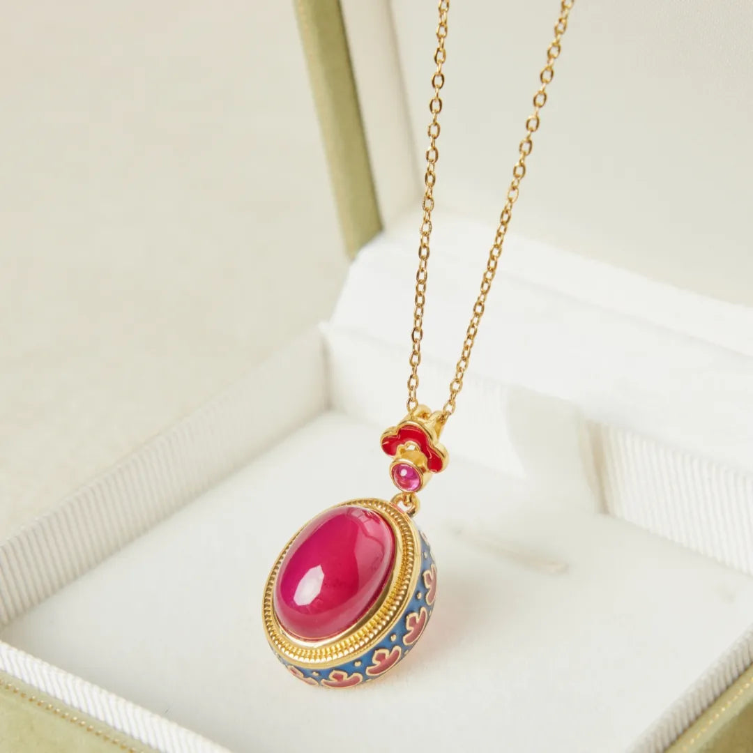 Kette Karneol "Pracht" Gold Silber