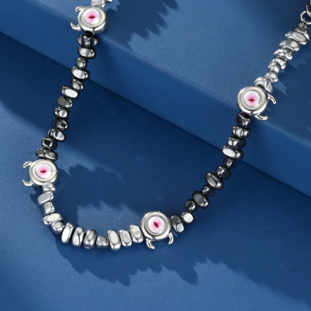 Collier Homme Hématite "Regard Hypnotique"