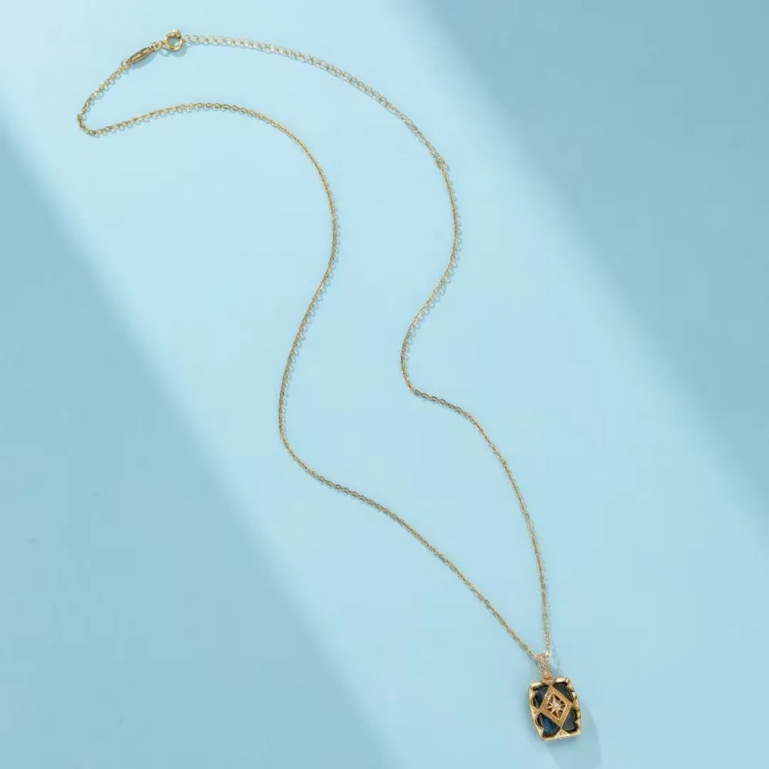 Collier Labradorite "Eclat Mystérieux" Argent Doré Or