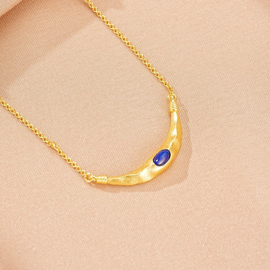 Collana Lapislazzuli "Allure Mistica" Argento Dorato Oro