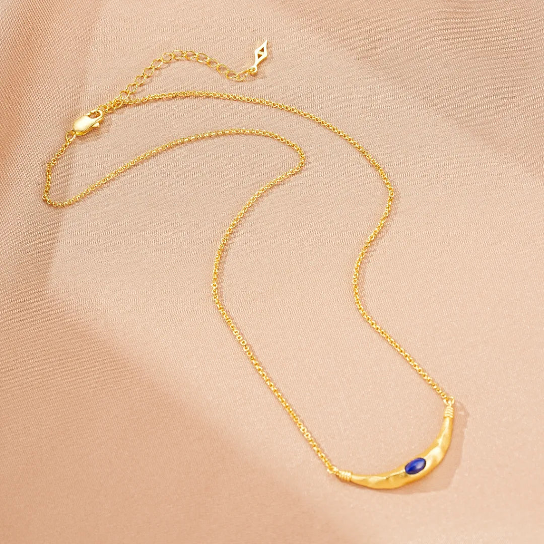 Collana Lapislazzuli "Allure Mistica" Argento Dorato Oro