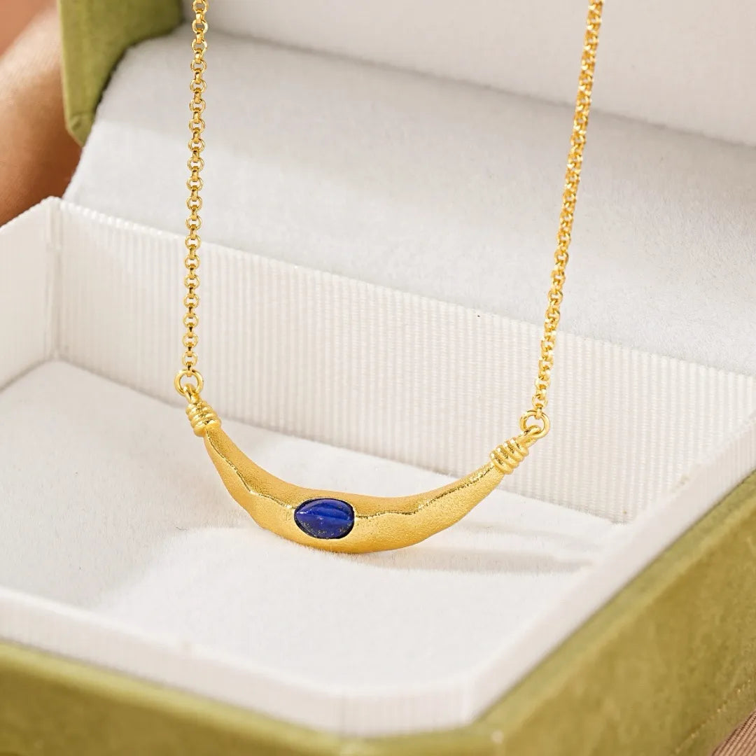 Collana Lapislazzuli "Allure Mistica" Argento Dorato Oro