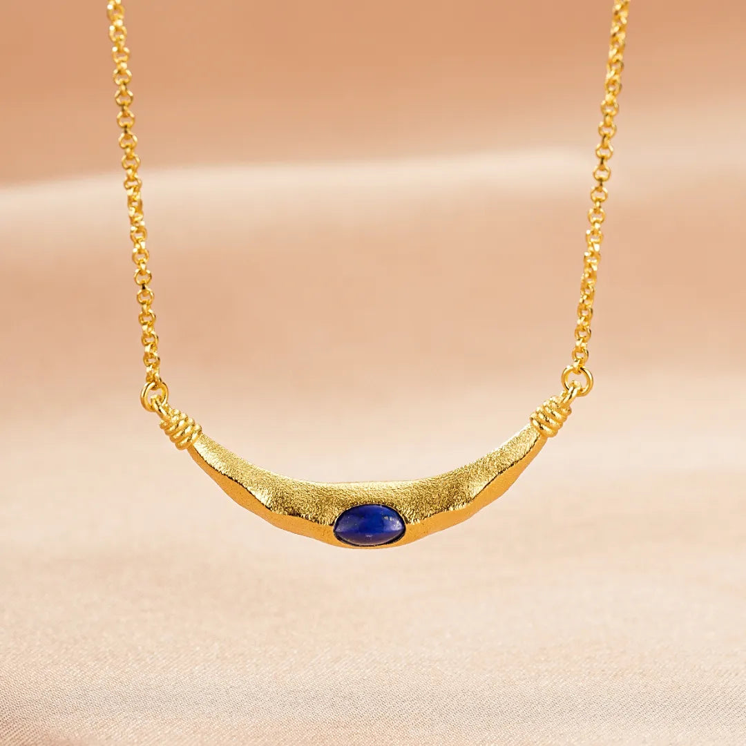 Collana Lapislazzuli "Allure Mistica" Argento Dorato Oro