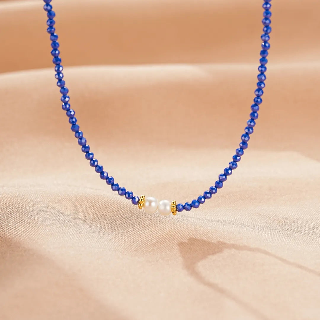 Collier Lapis Lazuli et Perle "Délicatesse"