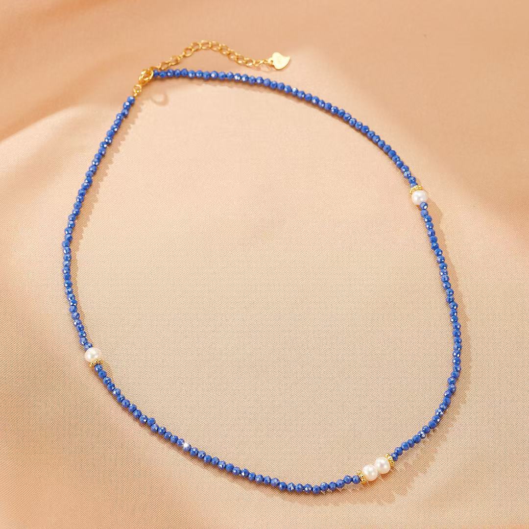 Collier Lapis Lazuli et Perle "Délicatesse"