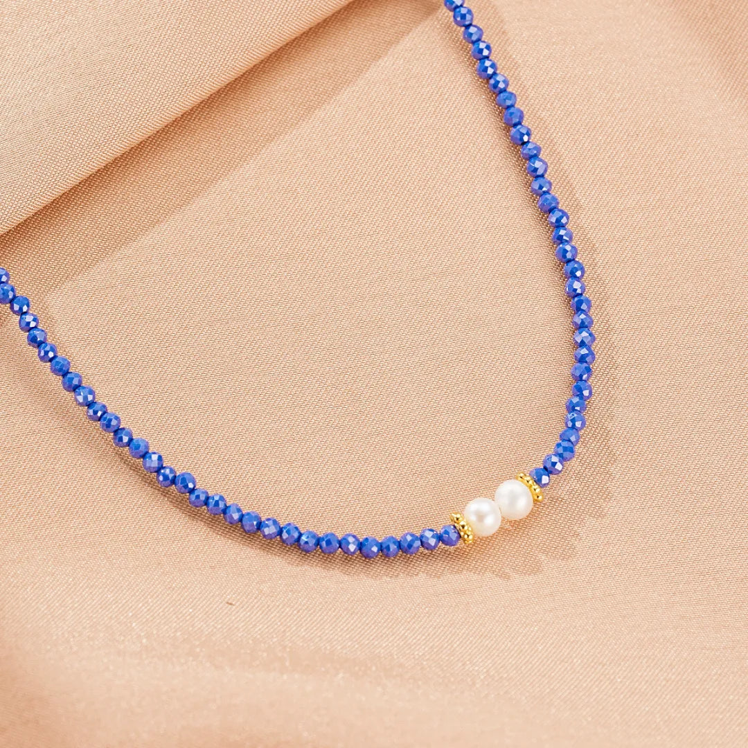 Collier Lapis Lazuli et Perle "Délicatesse"