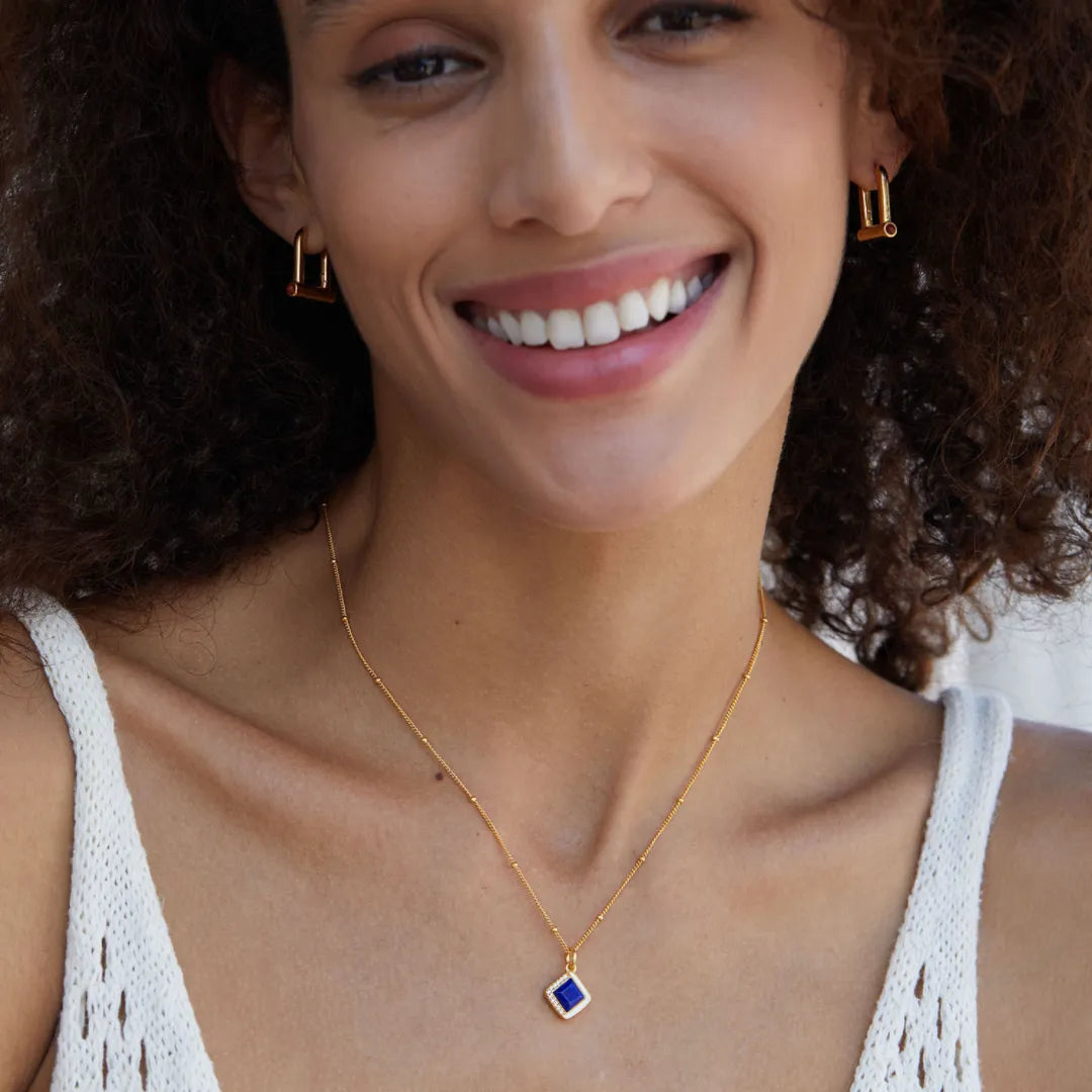 Collier Lapis Lazuli "Élégance Raffinée" Argent Doré Or