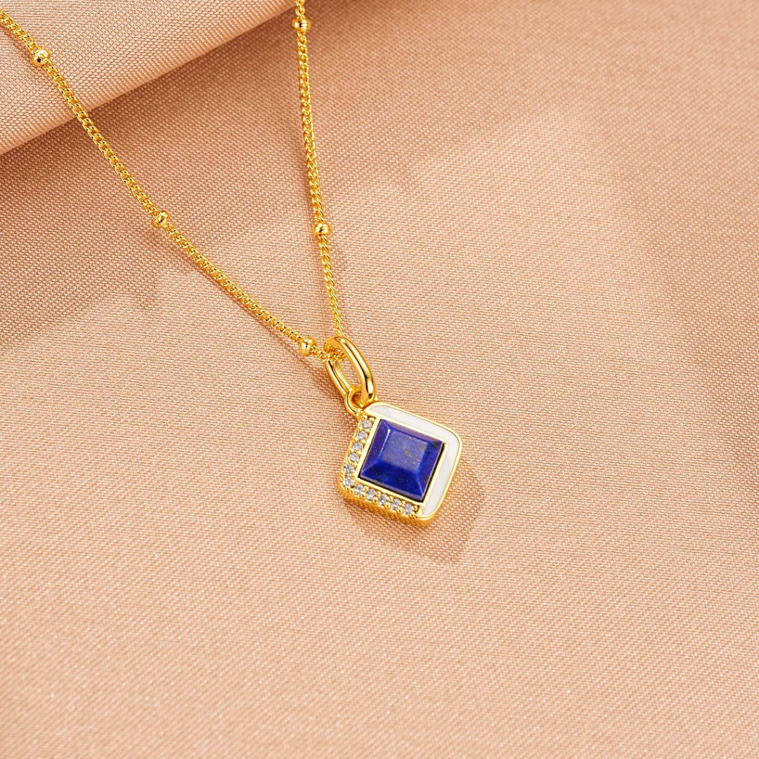 Collier Lapis Lazuli "Élégance Raffinée" Argent Doré Or