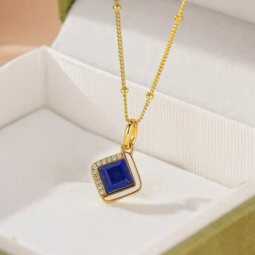 Collier Lapis Lazuli "Élégance Raffinée" Argent Doré Or