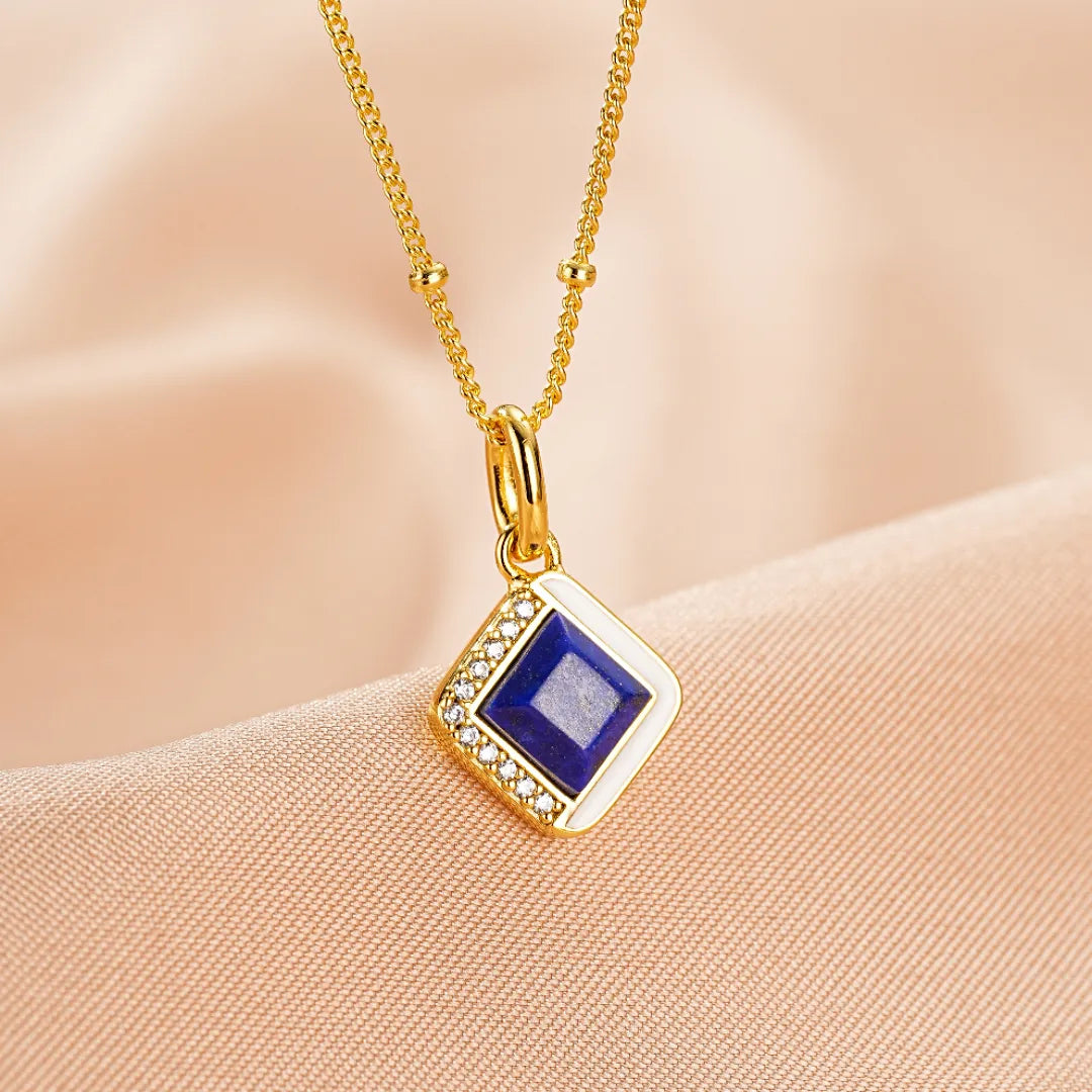 Collier Lapis Lazuli "Élégance Raffinée" Argent Doré Or