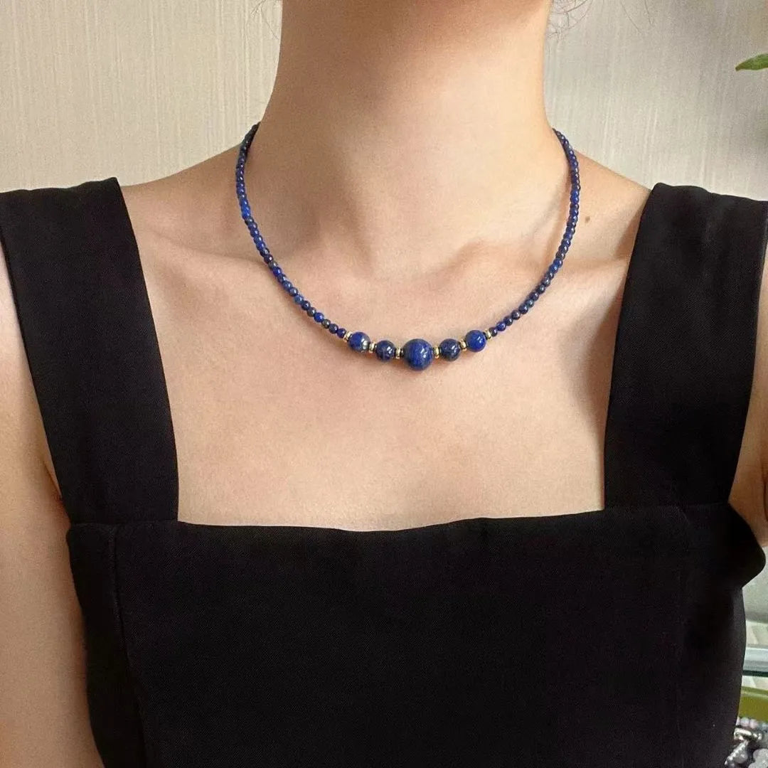 Lapis Lazuli Halskette "Équilibre Doux"