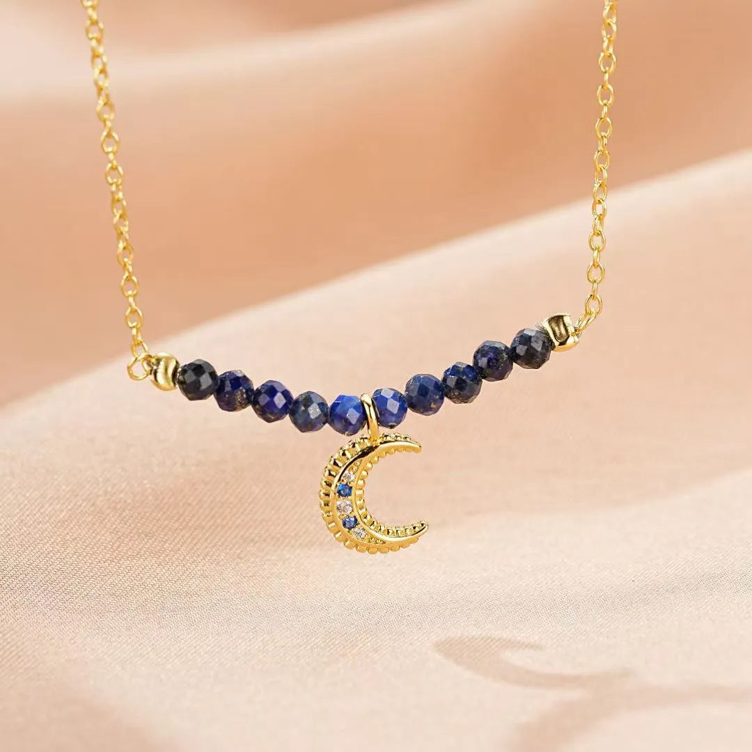 Collana Lapislazzuli "Notte Saggia" Argento Dorato Oro 18K