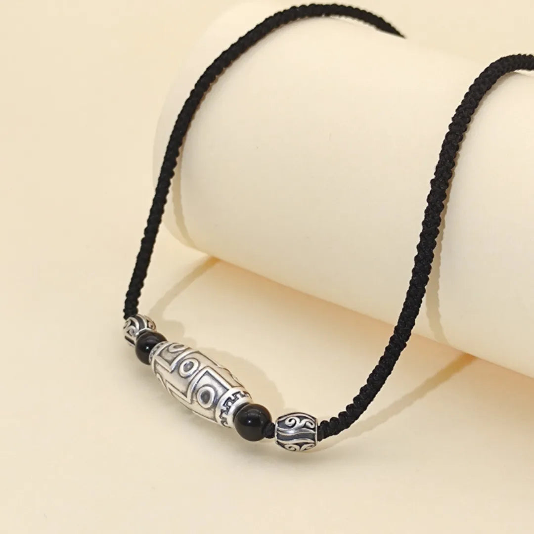Collar Obsidiana "Poder Místico" Plata
