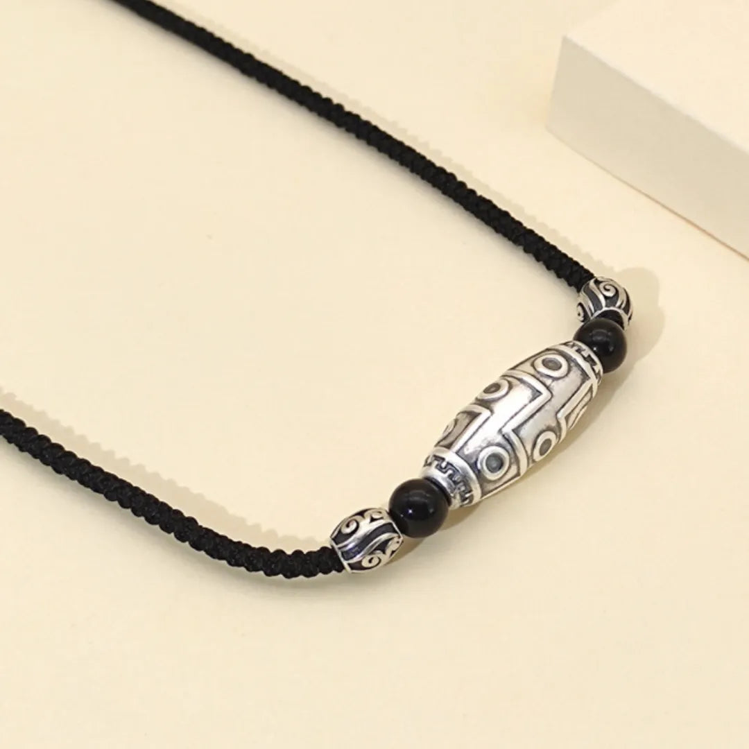 Collar Obsidiana "Poder Místico" Plata
