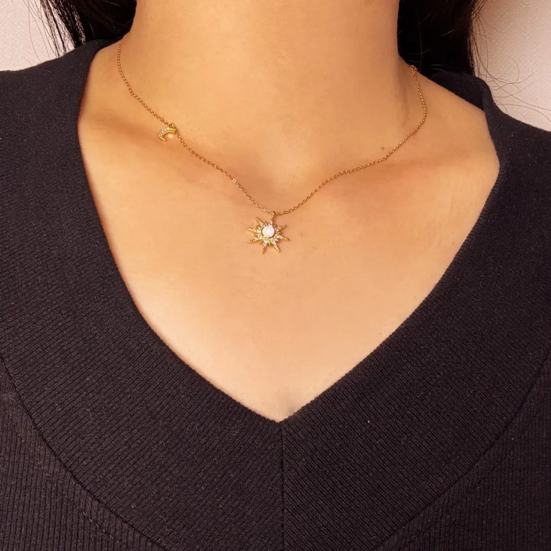 Opal Necklace "Celestial Energy" Silver