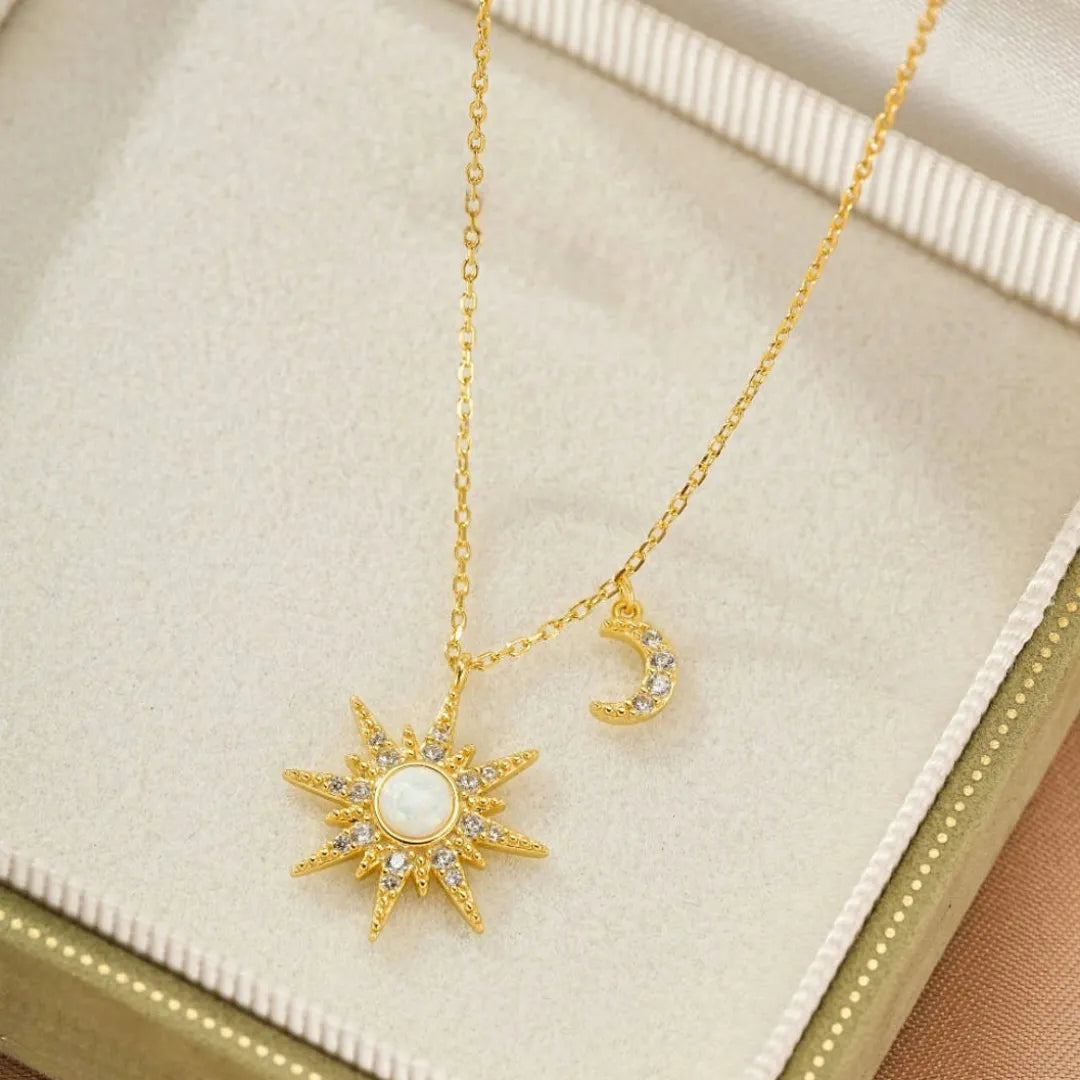 Opal Necklace "Celestial Energy" Silver