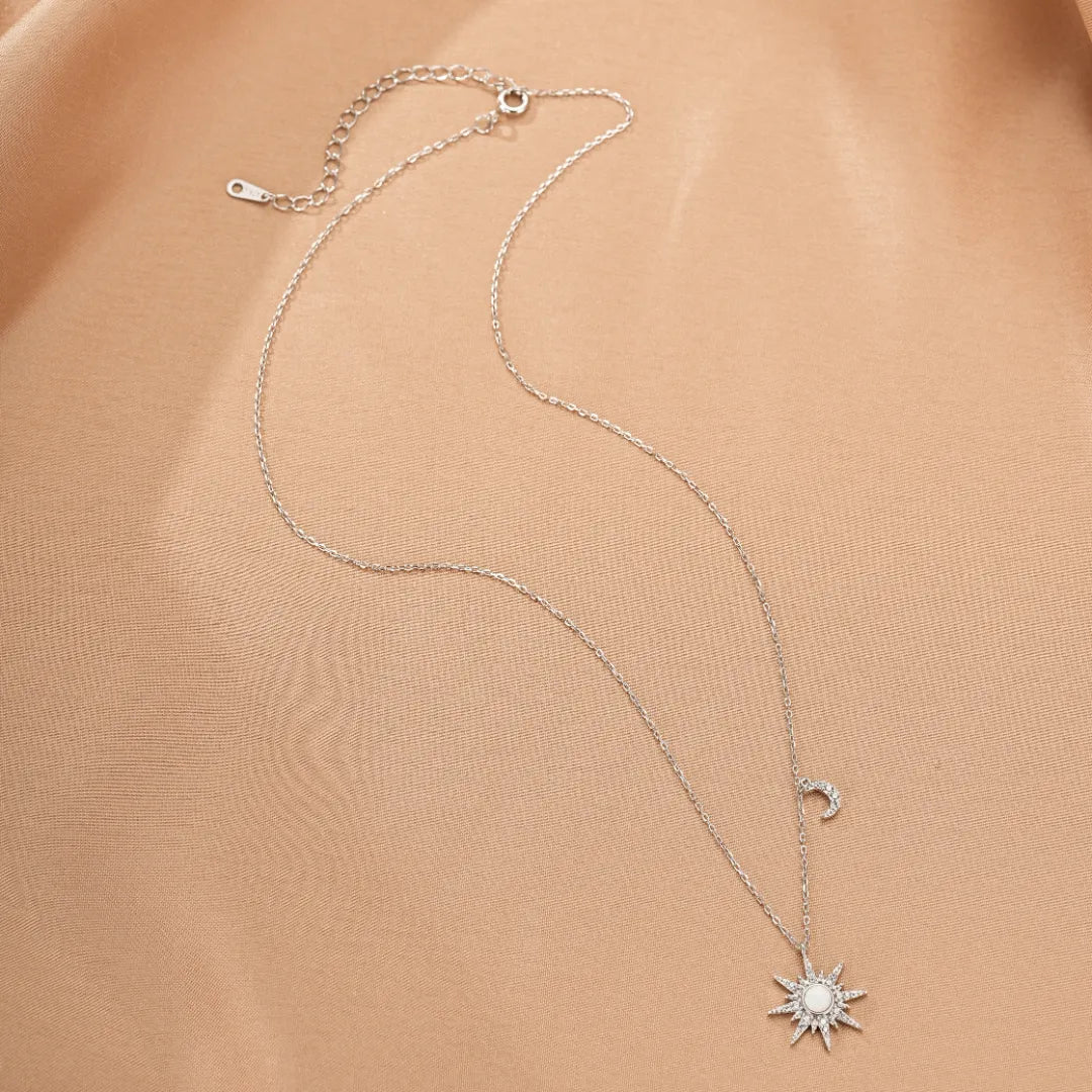 Opal Necklace "Celestial Energy" Silver