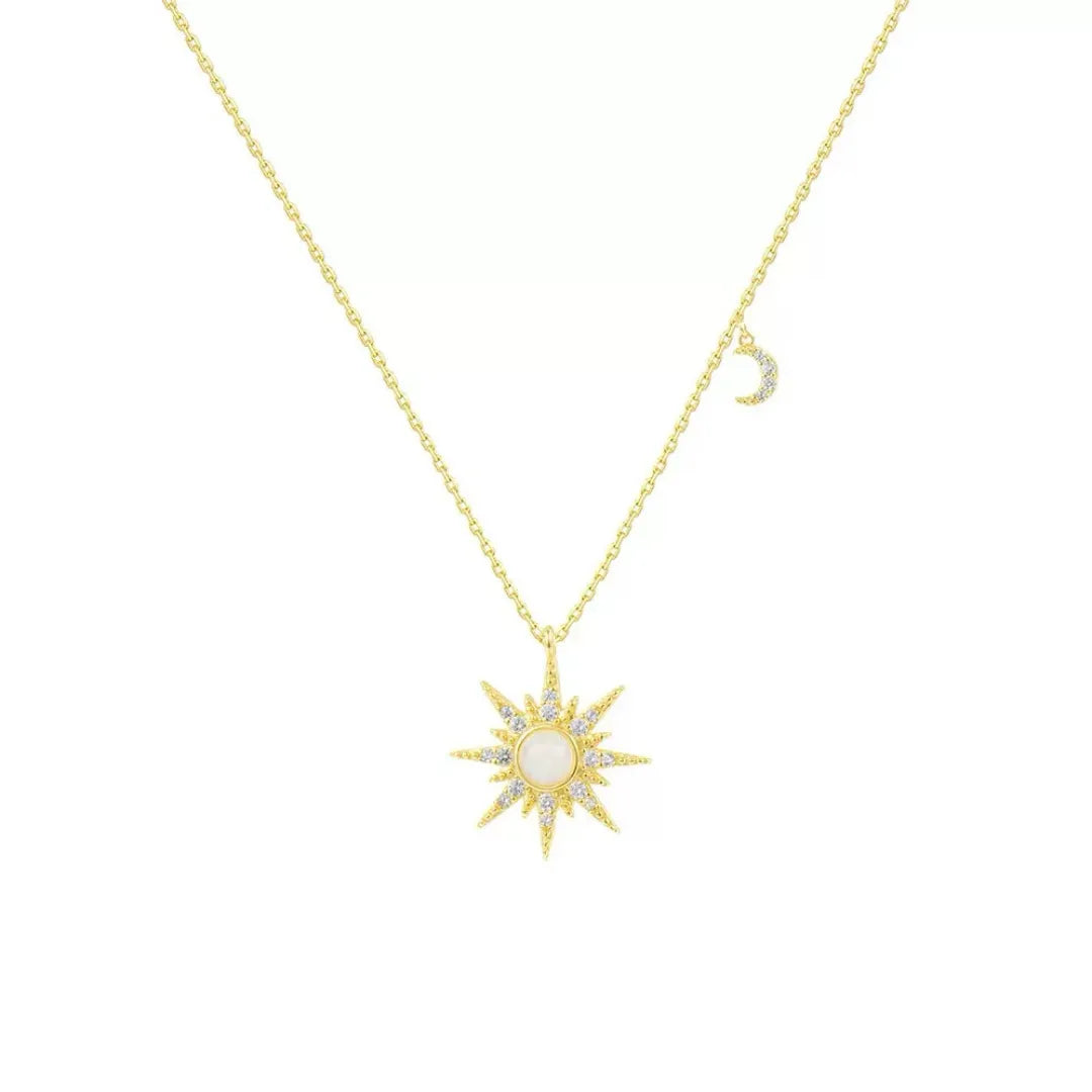 Opal Necklace "Celestial Energy" Silver