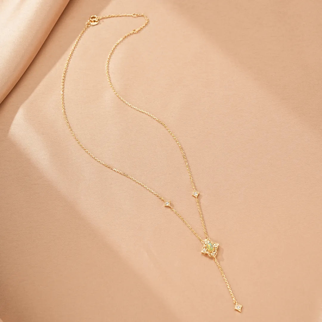 Collana Opale "Luce Antica" Argento Dorato Oro