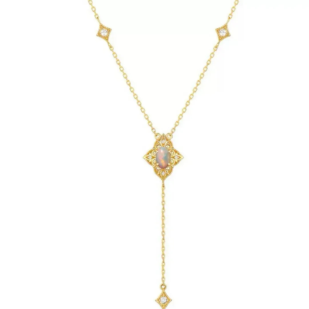 Collana Opale "Luce Antica" Argento Dorato Oro