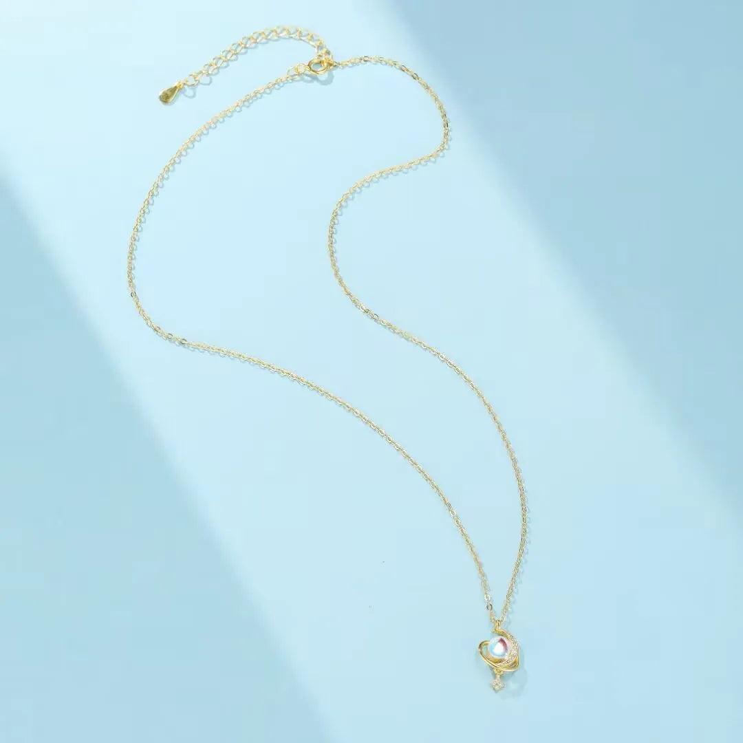 Collar Piedra de Luna "Armonía Cósmica" Plata