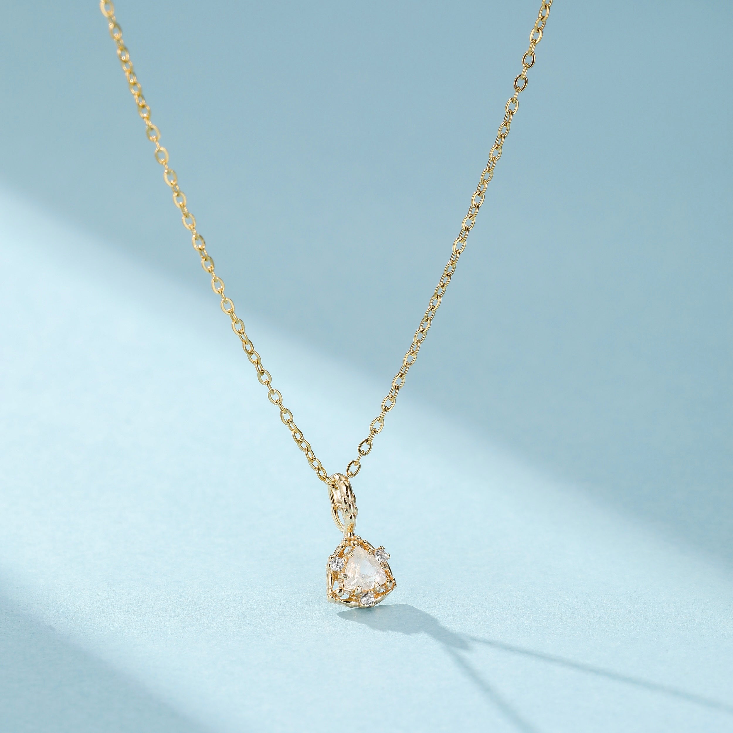 Moonstone Necklace "Celestial Queen" Gold-Plated Silver