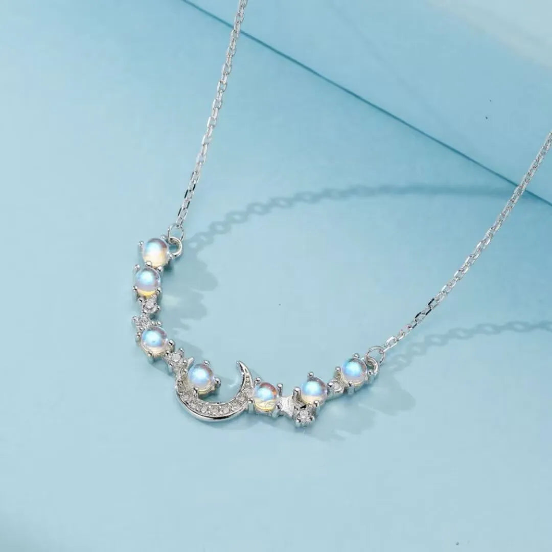 Moonstone Necklace "Nocturnal Journey" Silver