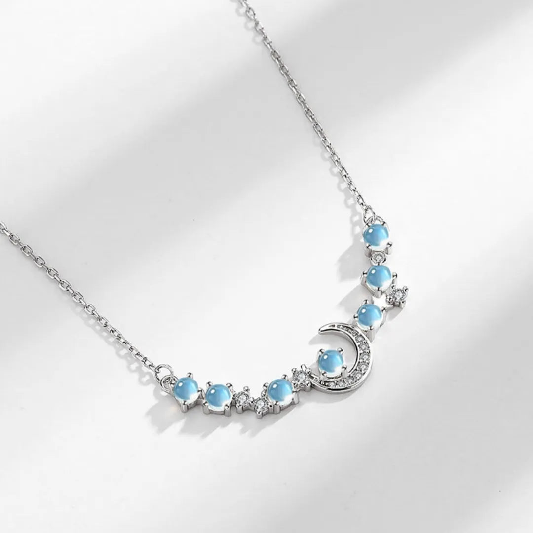 Moonstone Necklace "Nocturnal Journey" Silver