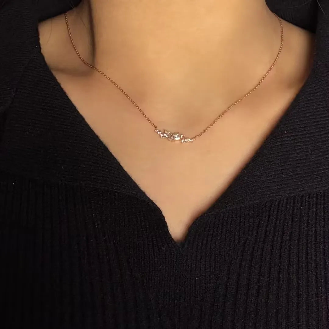 Collier Topaze "Élégance Royale" Argent Doré Or 14K