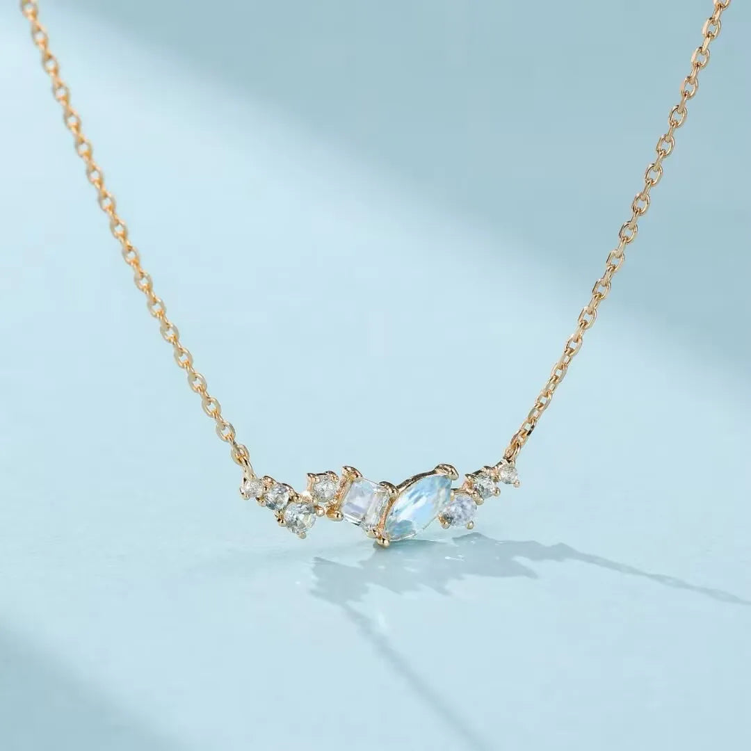 Collier Topaze "Élégance Royale" Argent Doré Or 14K