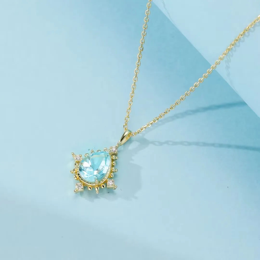 Collier Topaze "Rayons d'Élégance" Argent