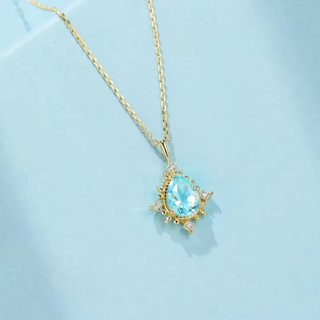 Collier Topaze "Rayons d'Élégance" Argent