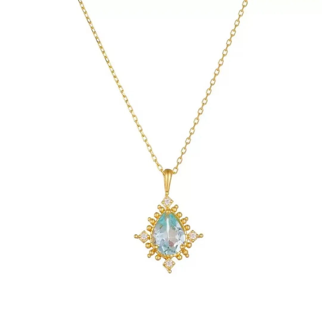 Collier Topaze "Rayons d'Élégance" Argent