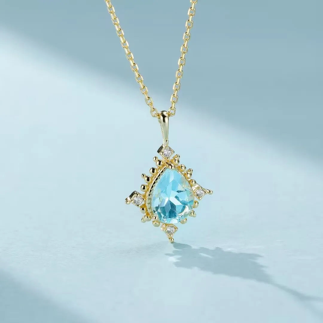 Collier Topaze "Rayons d'Élégance" Argent