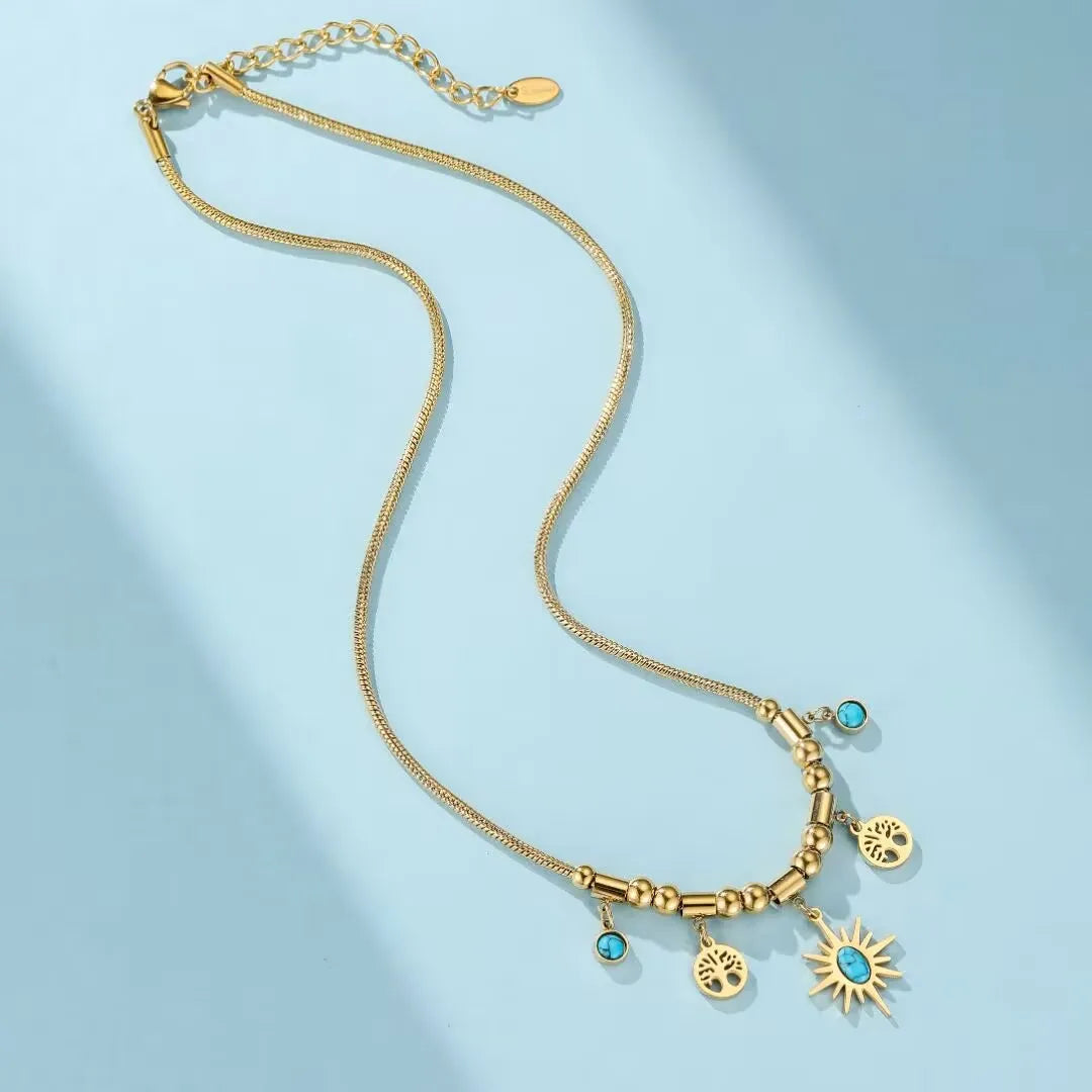 Collar Turquesa Árbol de la Vida "Energía Protectora"