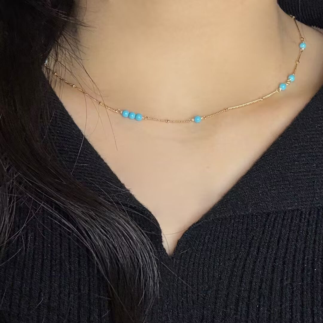 Collana Turchese “Dune di Charme” Argento Dorato Oro