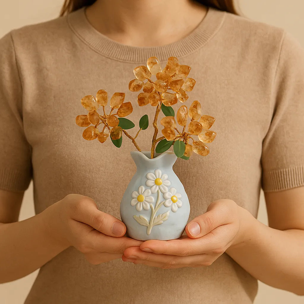 Blüten der Vitalität - Lebensbaum aus Citrin