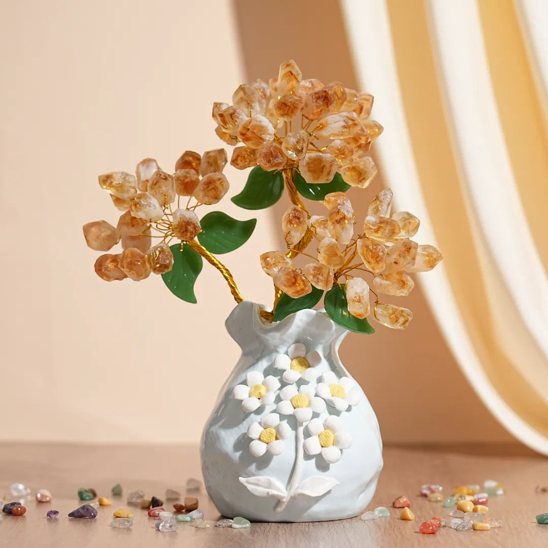 Blüten der Vitalität - Lebensbaum aus Citrin