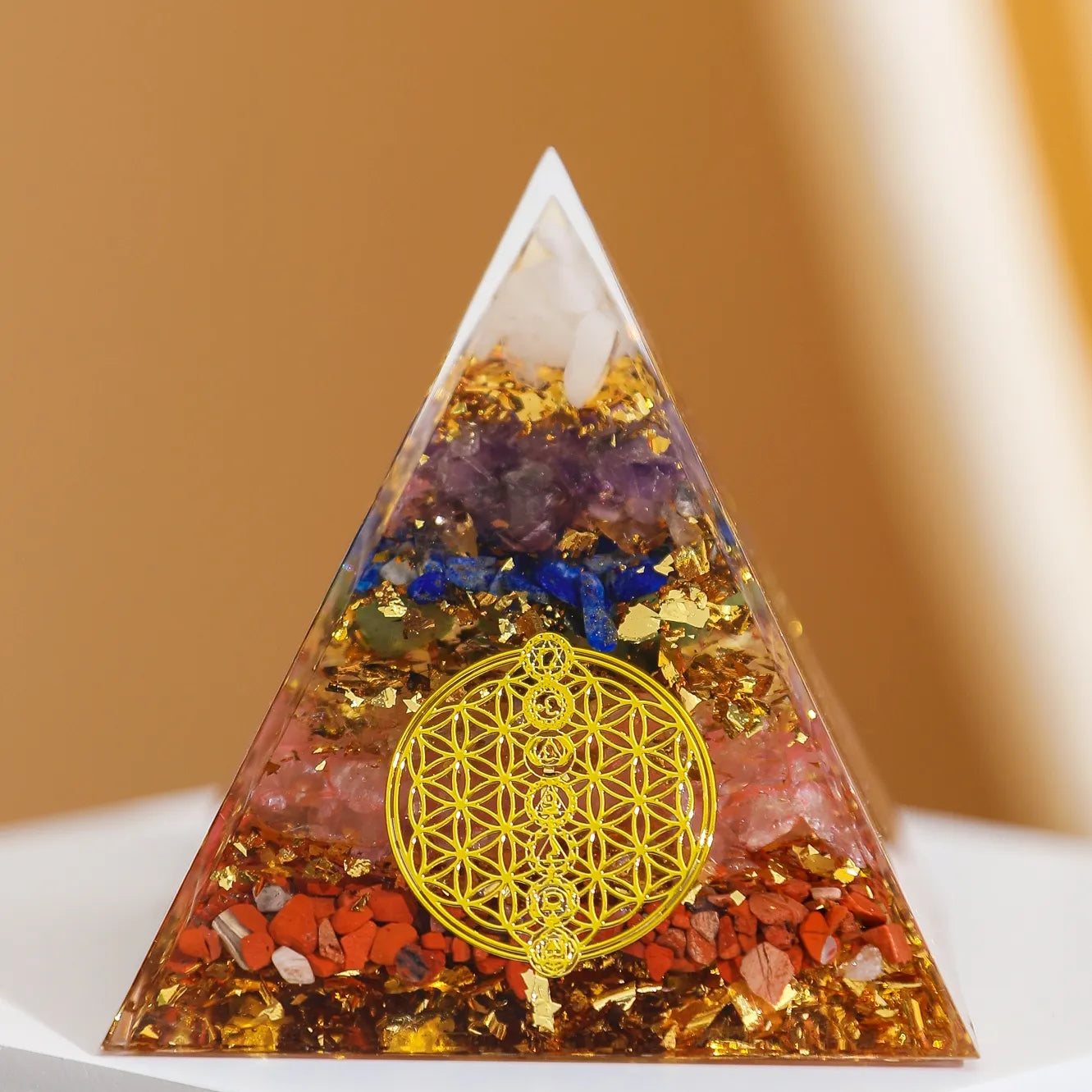 Armonía y Vitalidad - Pirámide Orgonita 7 Chakras